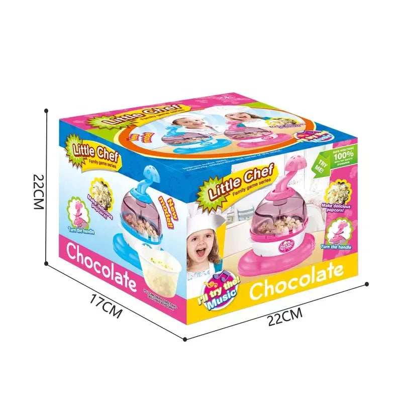 Pink little chef popcorn machine for kids